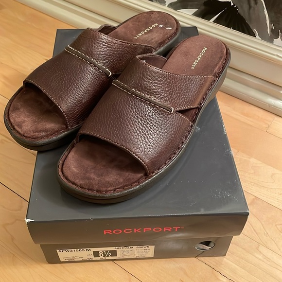 Rockport Brown Slip On Sandal - Picture 1 of 4